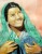 jeune femme au sari vert