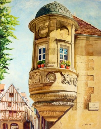 Echauguette face au palais ducal de Dijon
