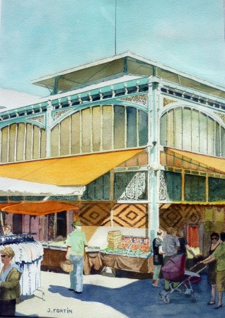 Halle du marché de Dijon.